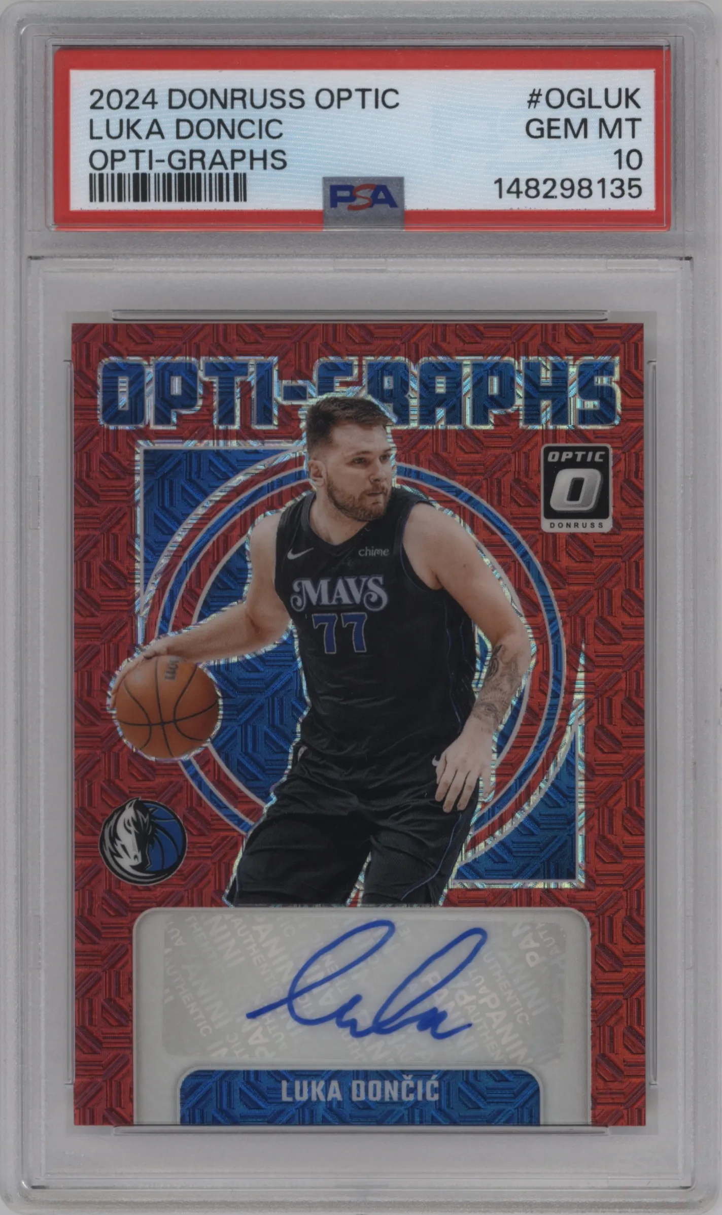 2024 Donruss Optic Opti-Graphs Luka Doncic Choice #OG-LUK PSA 10