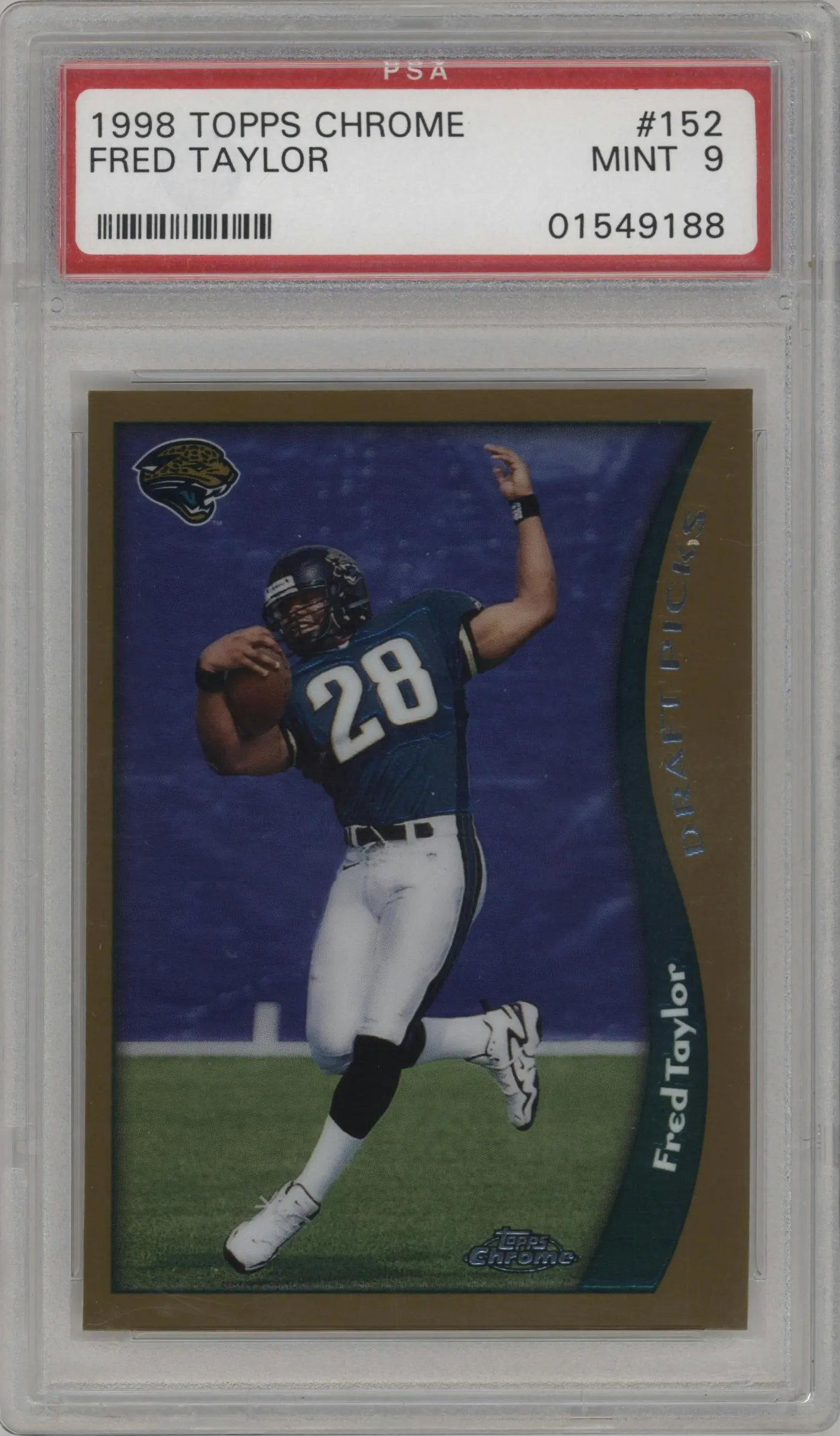 1998 Topps Chrome Fred Taylor #152 PSA 9