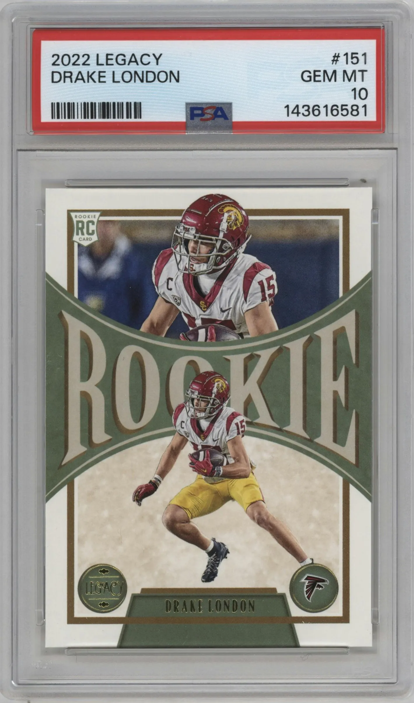 2022 Panini Legacy Drake London #151 PSA 10