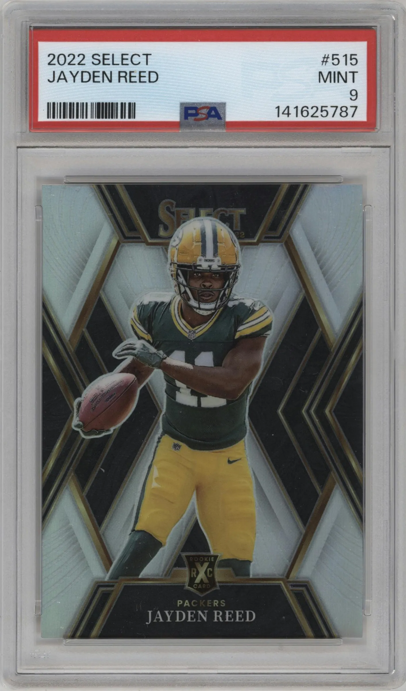 2022 Panini Select XRC Redemption Jayden Reed #515 PSA 9