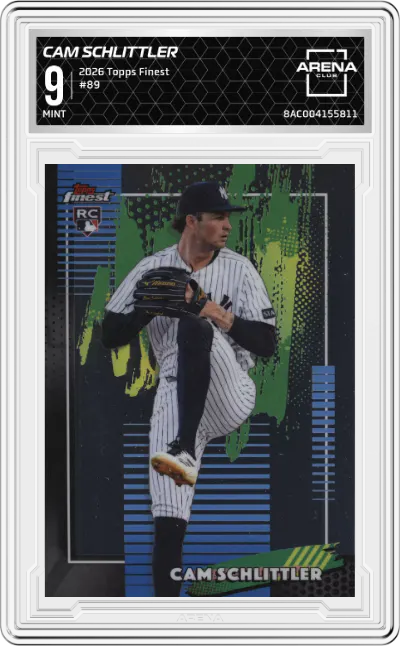 2026 Topps Finest Cam Schlittler #89 ARENA CLUB 9