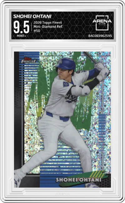 2026 Topps Finest Shohei Ohtani Mini-Diamond Refractor #50 ARENA CLUB 9.5