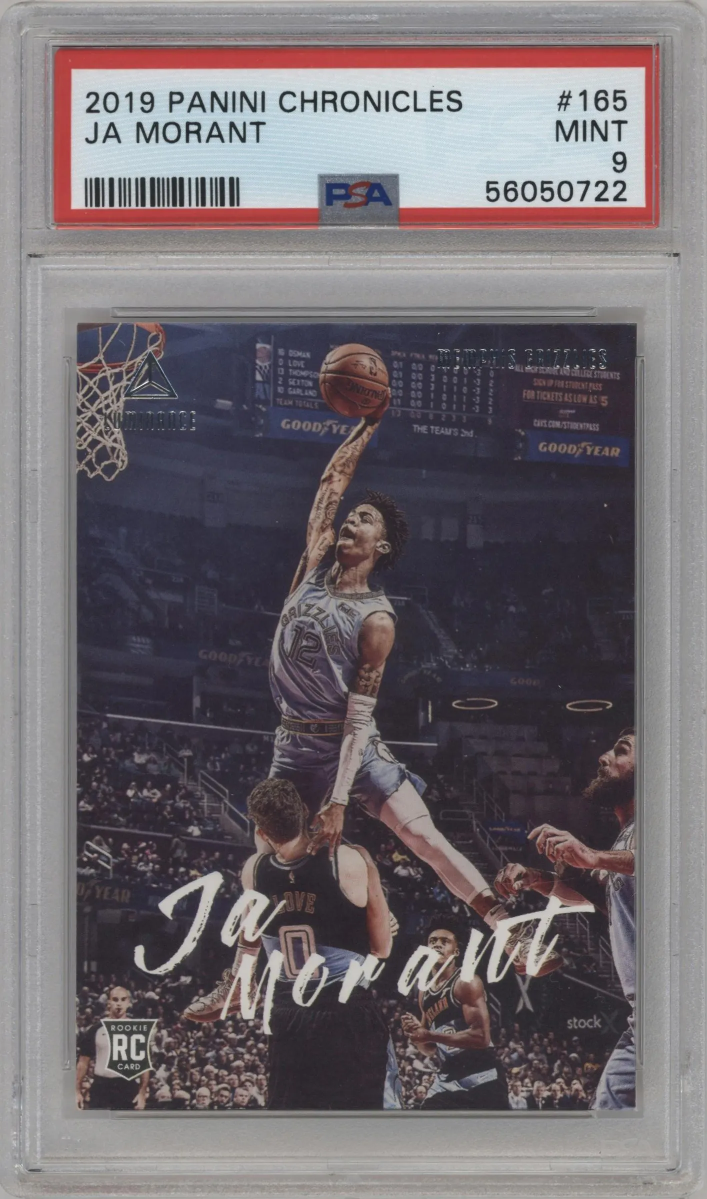 2019 Panini Chronicles Luminance Ja Morant #165 PSA 9