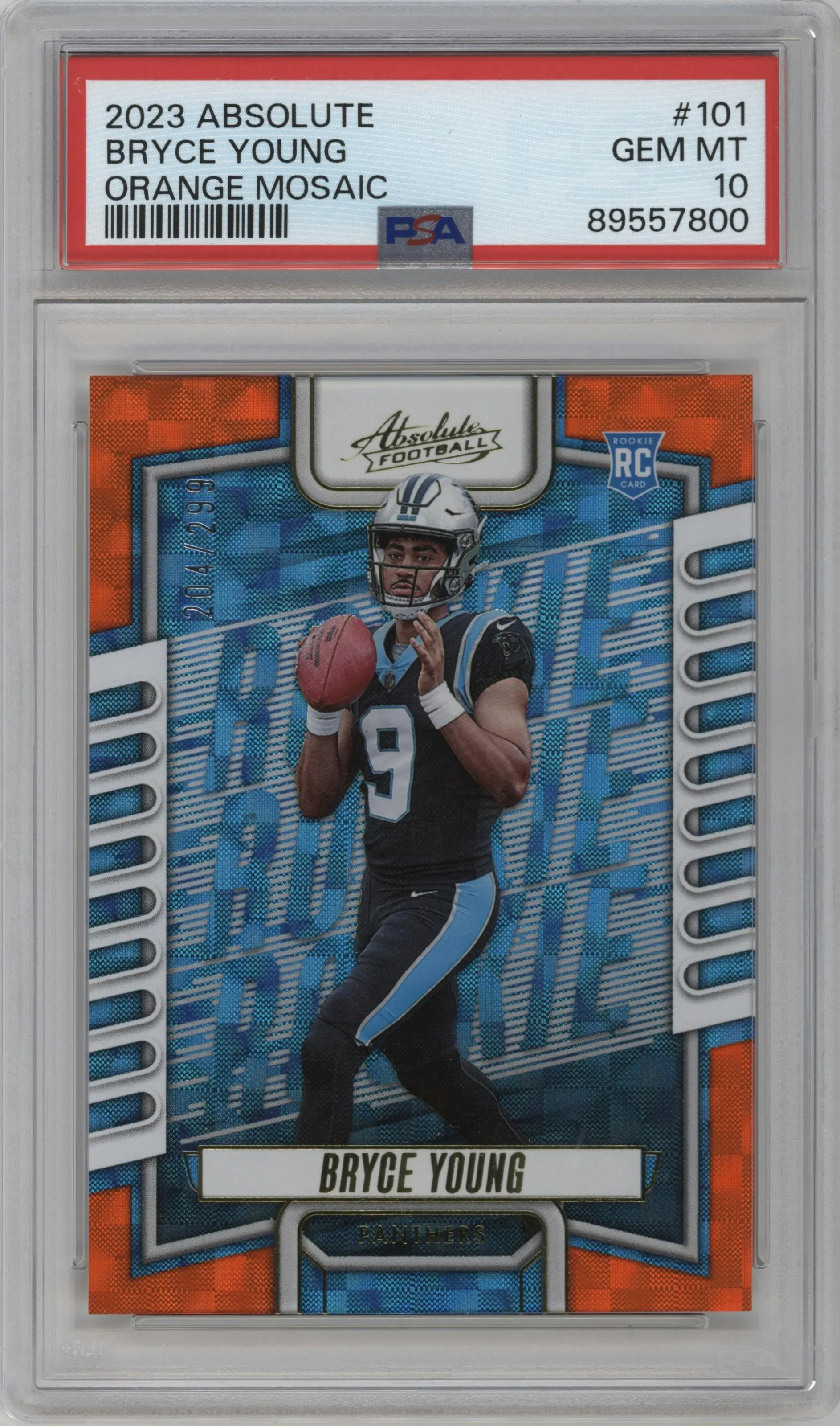 2023 Panini Absolute Bryce Young Orange Mosaic #101 PSA 10