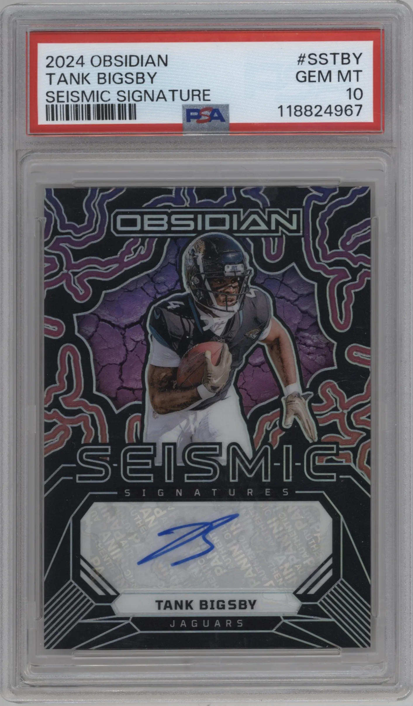 2024 Panini Obsidian Seismic Sig. Tank Bigsby #SS-TBY PSA 10