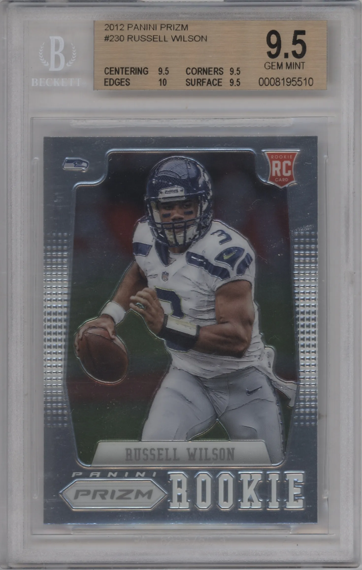 2012 Panini Prizm Russell Wilson #230 BGS 9.5