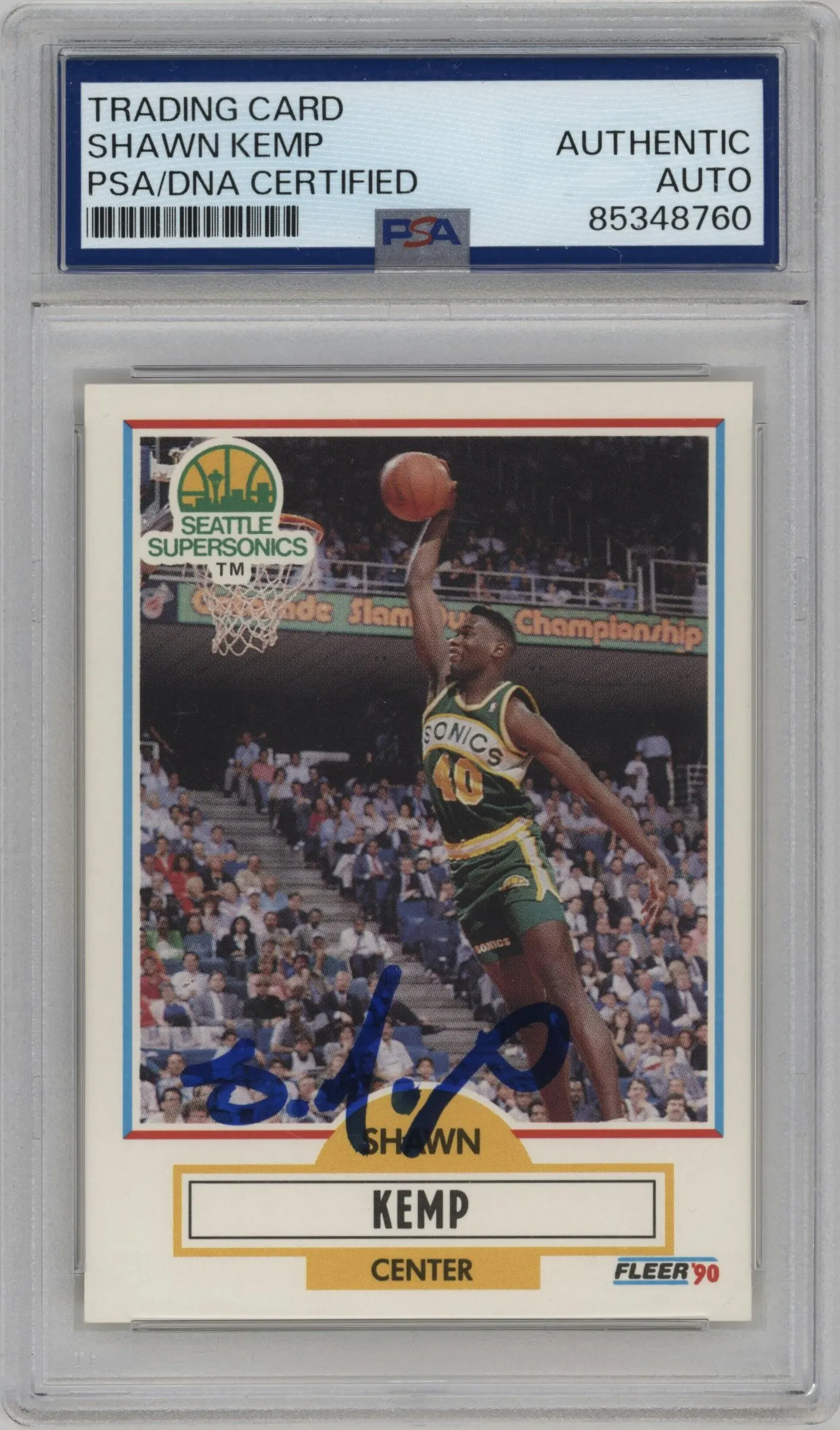 1990 Fleer Shawn Kemp PSA AUTHENTIC #178 PSA