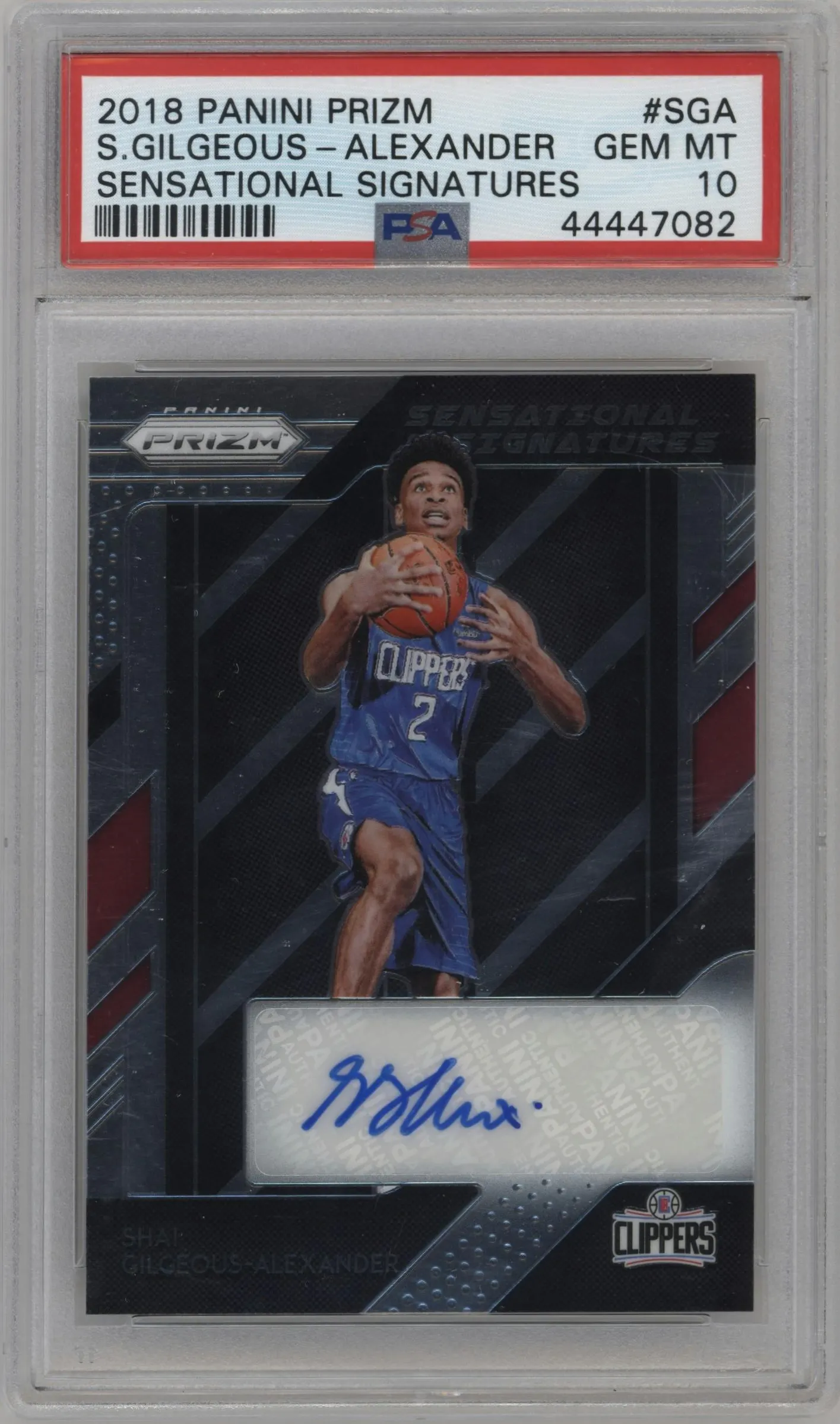 2018 Panini Prizm Sen.Sig. Shai Gilgeous-Alexander #SS-SGA PSA 10