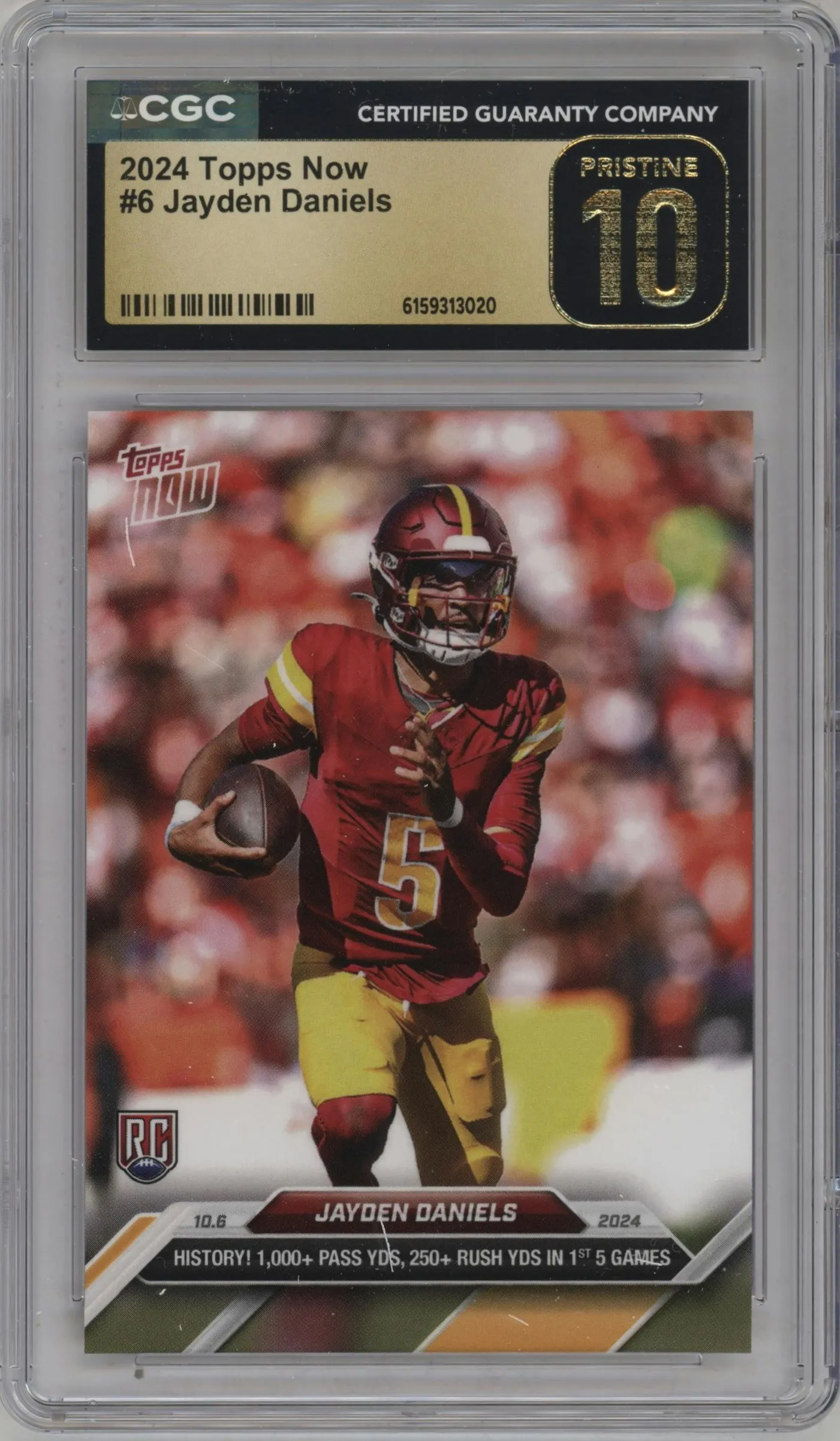 2024 Topps Now Jayden Daniels #6 CGC 10