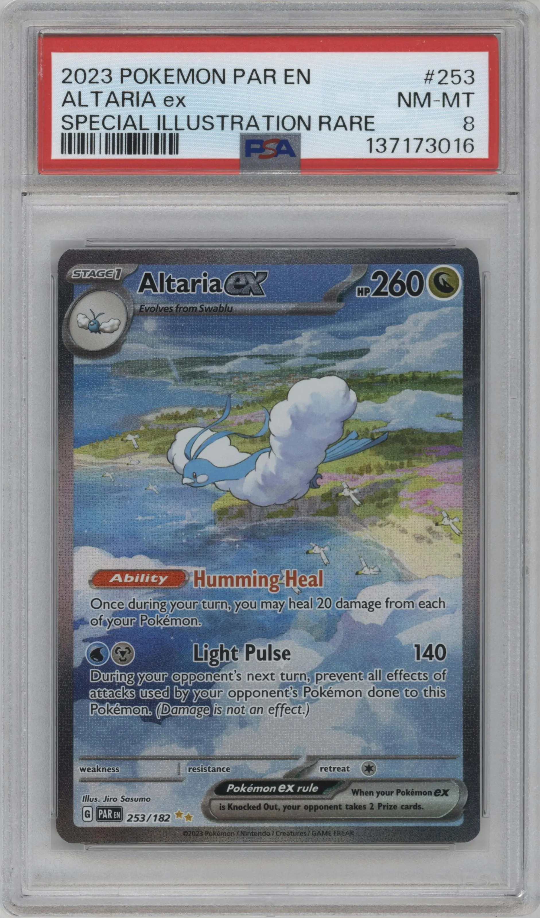2023 Pokemon SV Paradox Rift Altaria ex #253 PSA 8