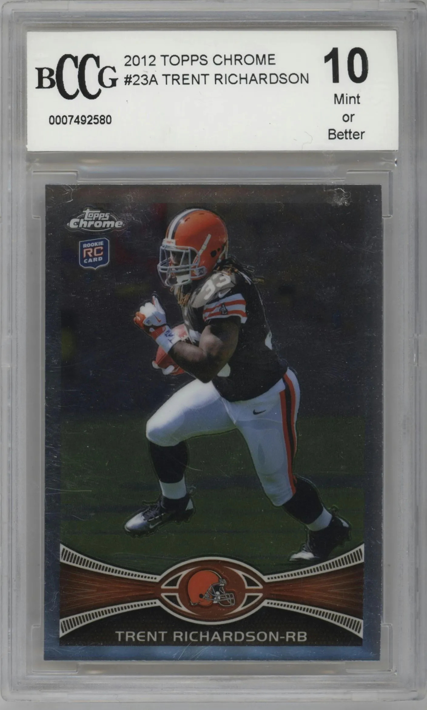 2012 Topps Chrome Trent Richardson BGS 10