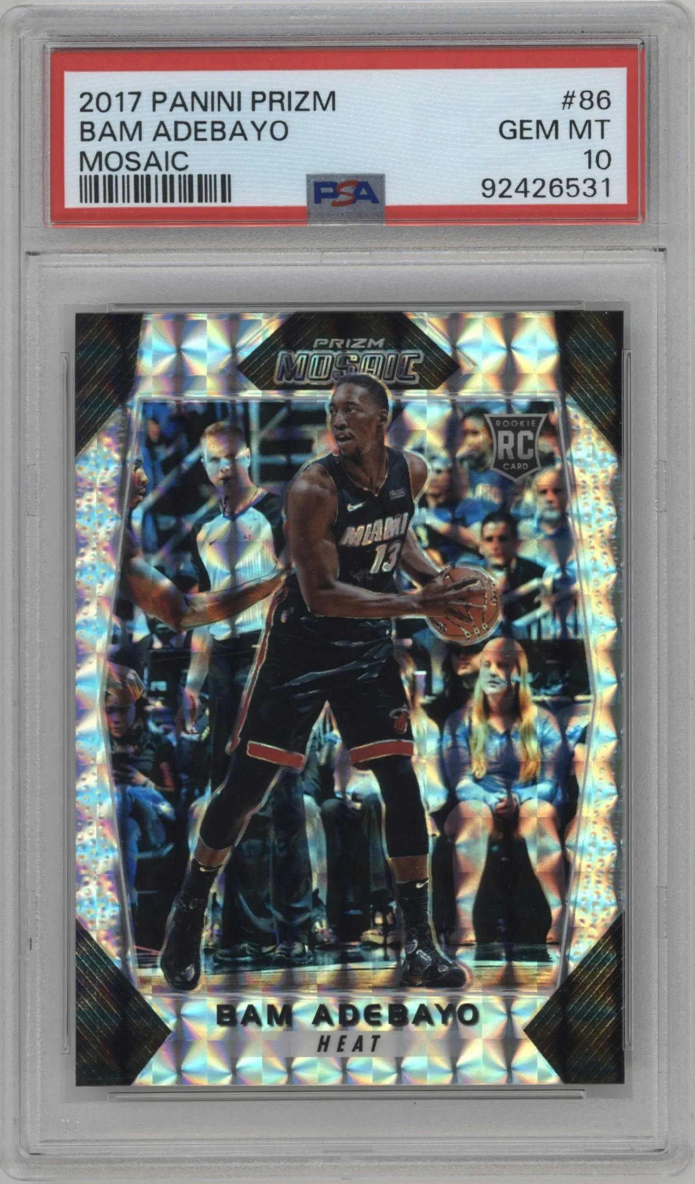 2017 Panini Mosaic Prizm Bam Adebayo Mosaic #86 PSA 10