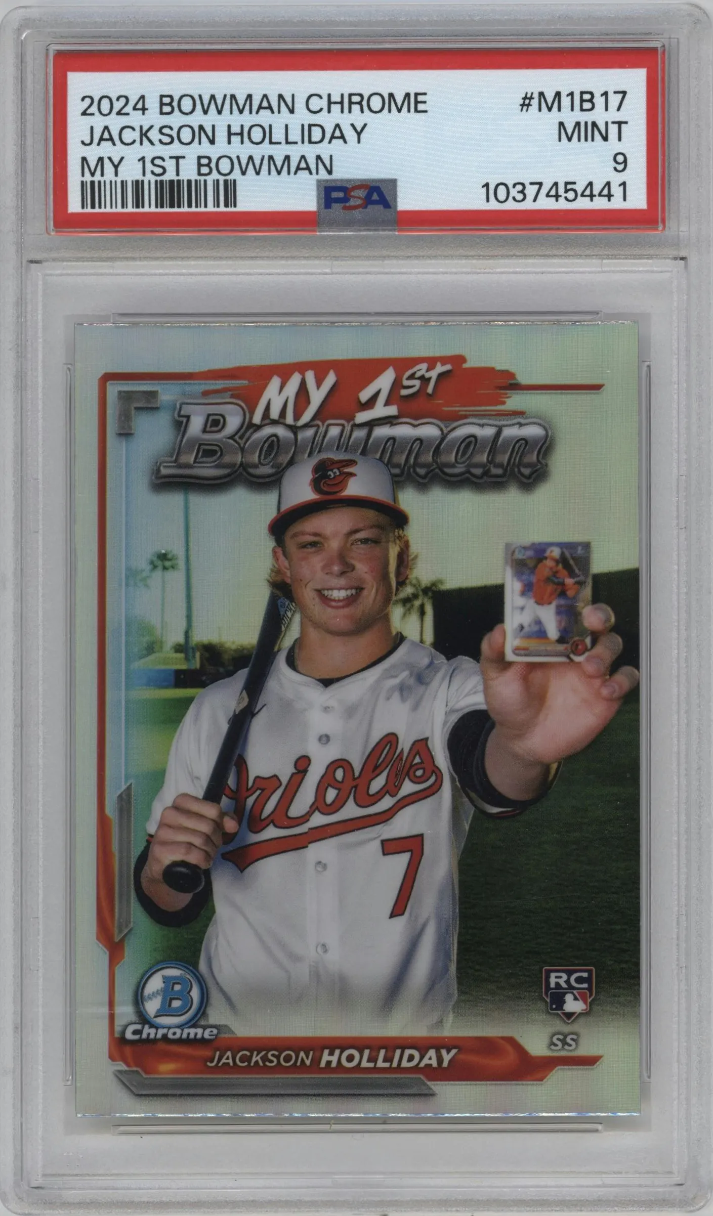 2024 Bowman Chrome My 1st Bowman Jackson Holliday #M1B-17 PSA 9