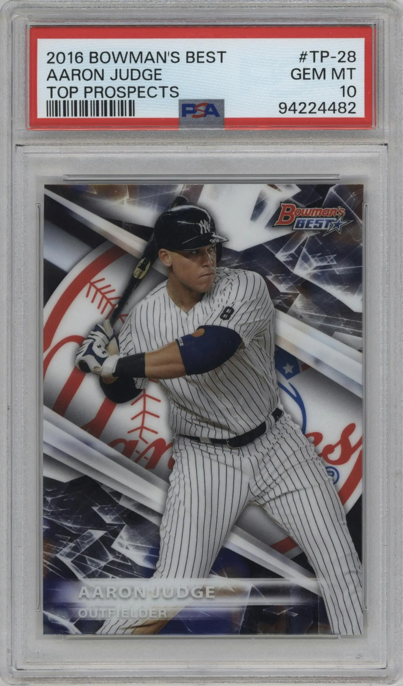 2016 Bowman’s Best Top Prospects Aaron Judge #TP-28 PSA 10
