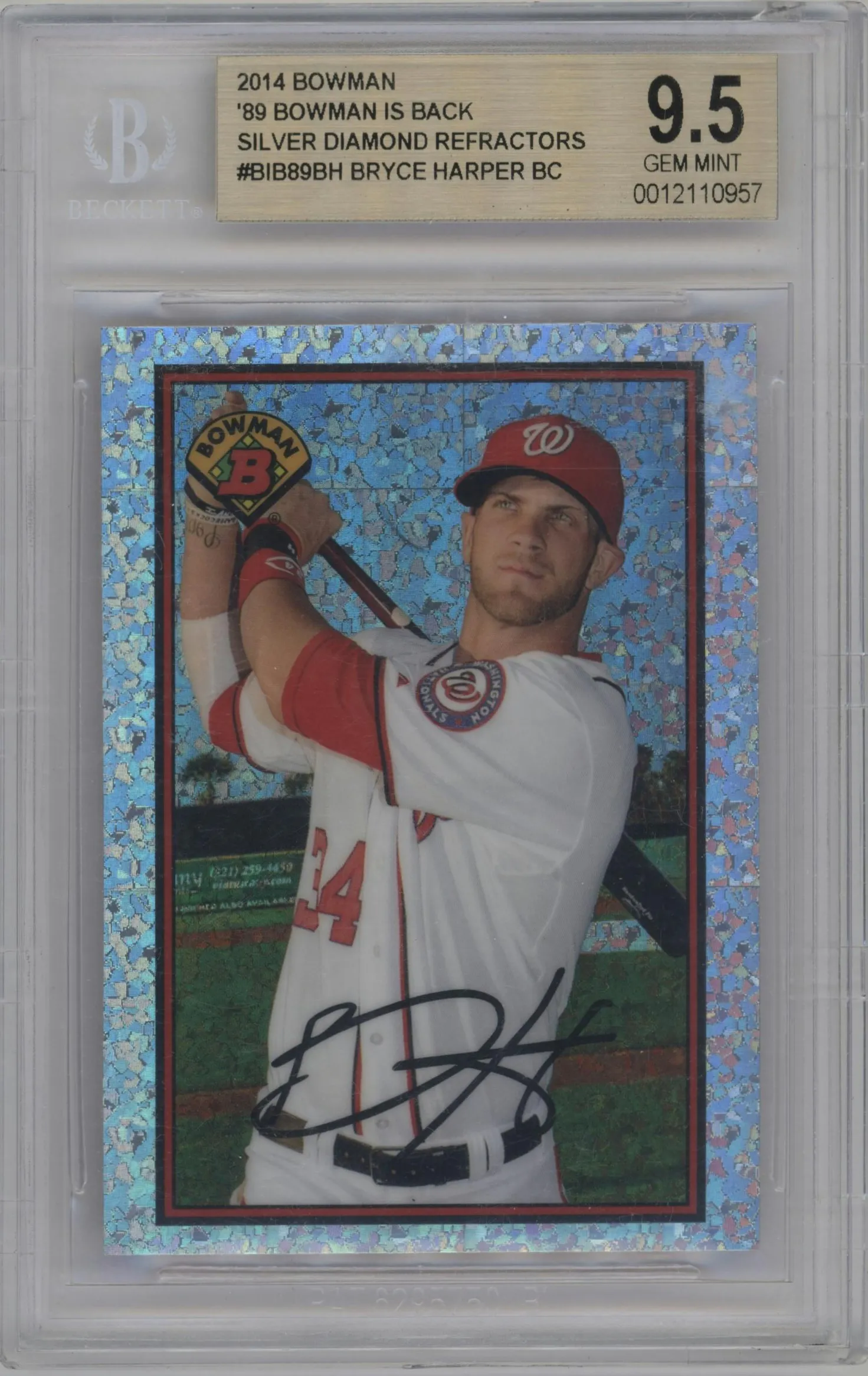 2014 Bowman Chrome 89 Bowman/Back Bryce Harper #BIB89-BH BGS 9.5