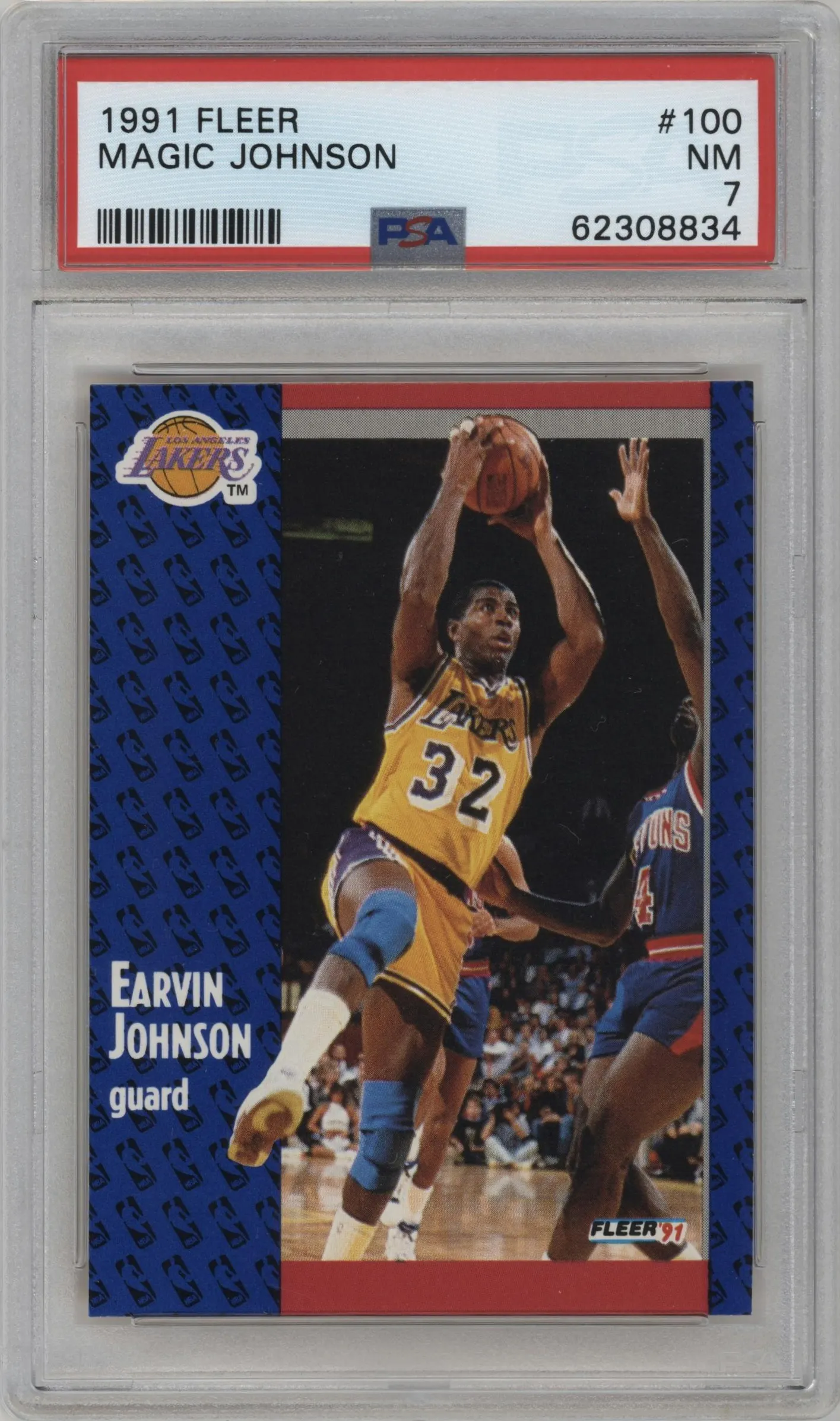 1991 Fleer Earvin Johnson #100 PSA 7