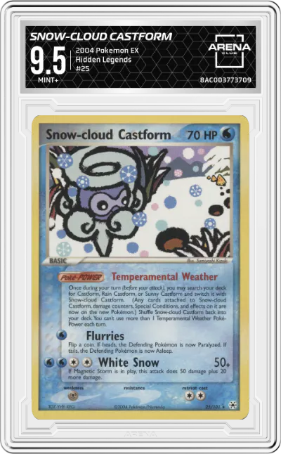 2004 Pokemon EX Hidden Legends Snow-cloud Castform ARENA CLUB 9.5
