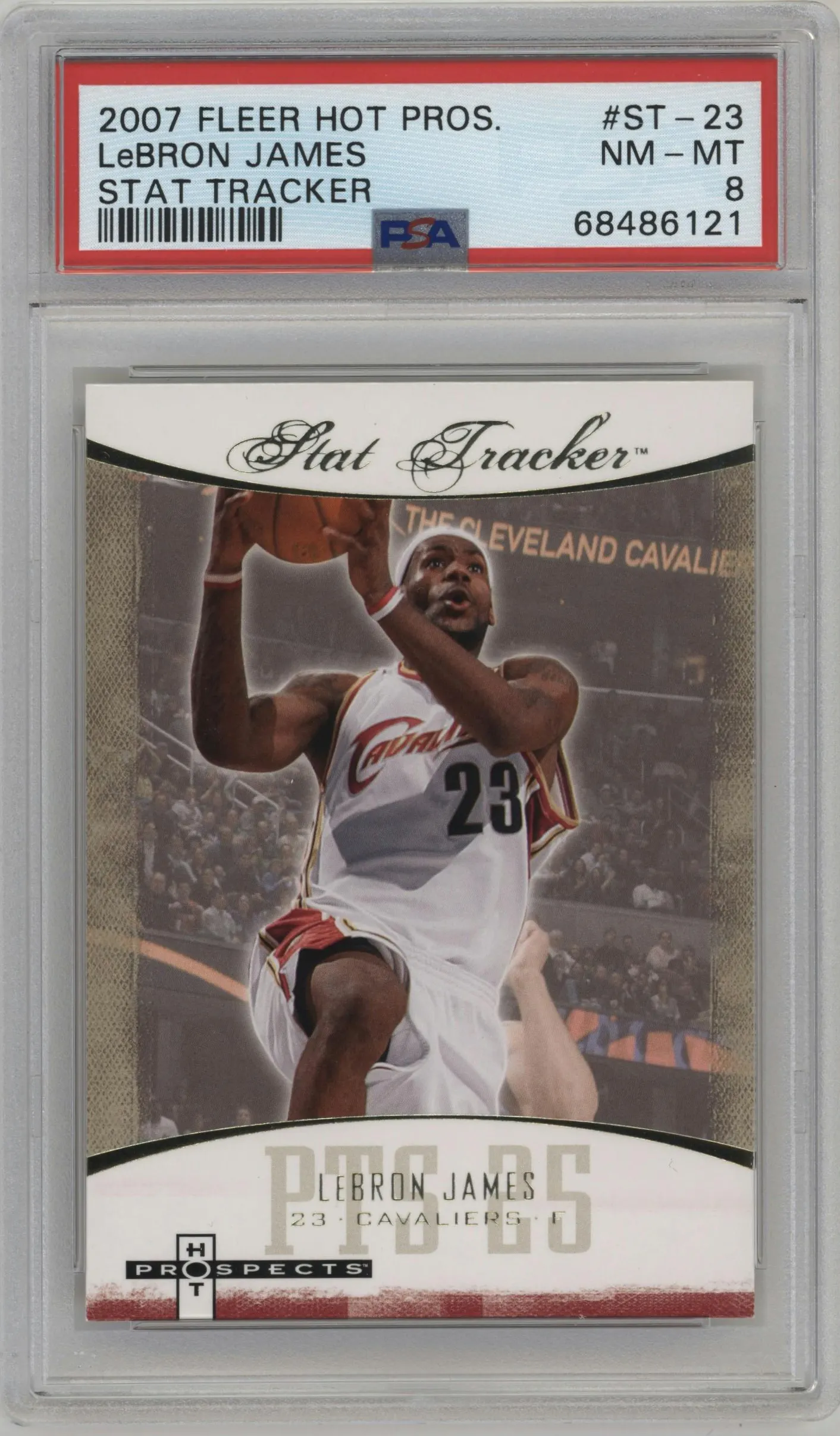 2007 Fleer Hot Prospects Stat Tracker LeBron James #ST-23 PSA 8