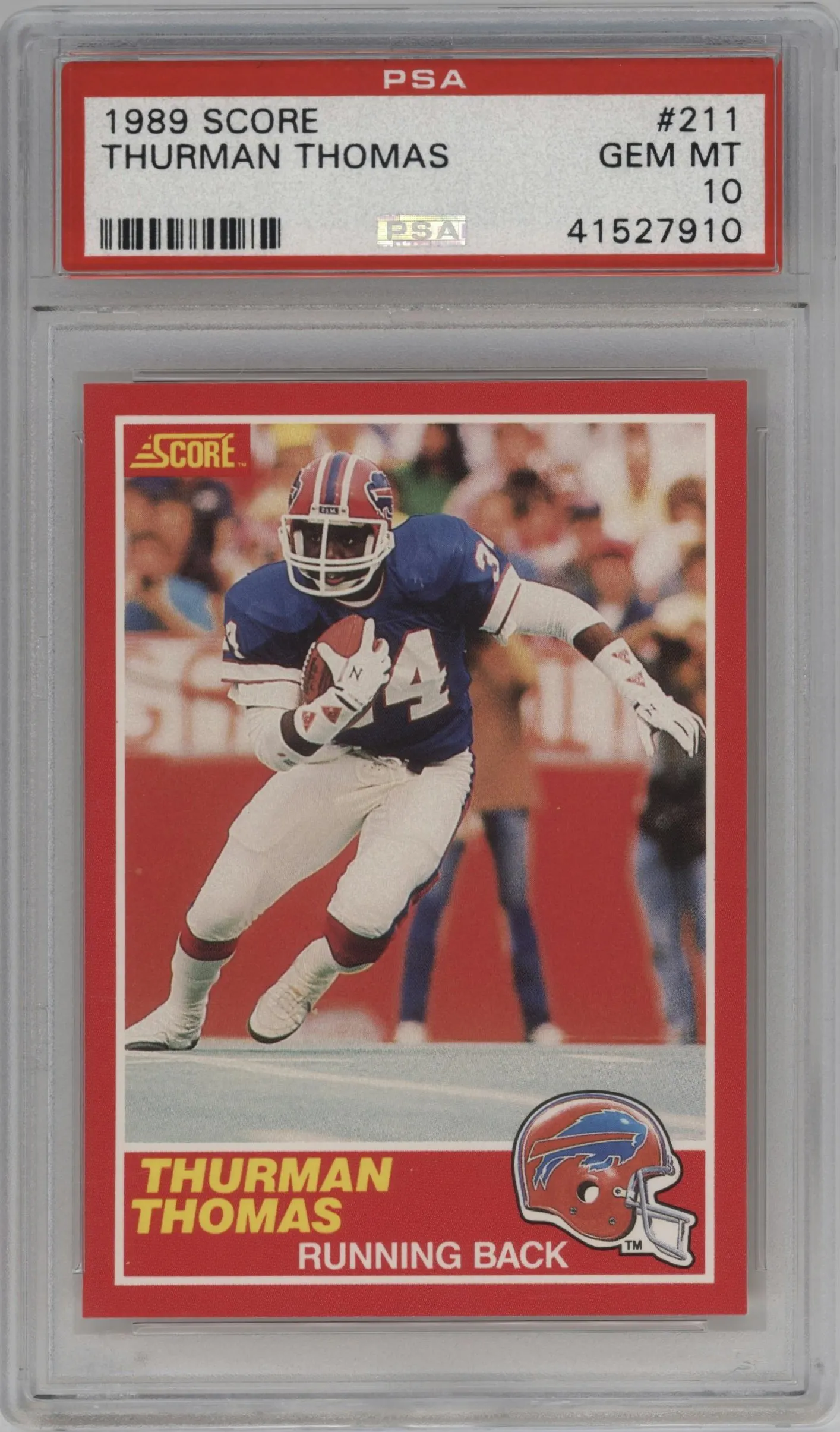 1989 Score Thurman Thomas #211 PSA 10