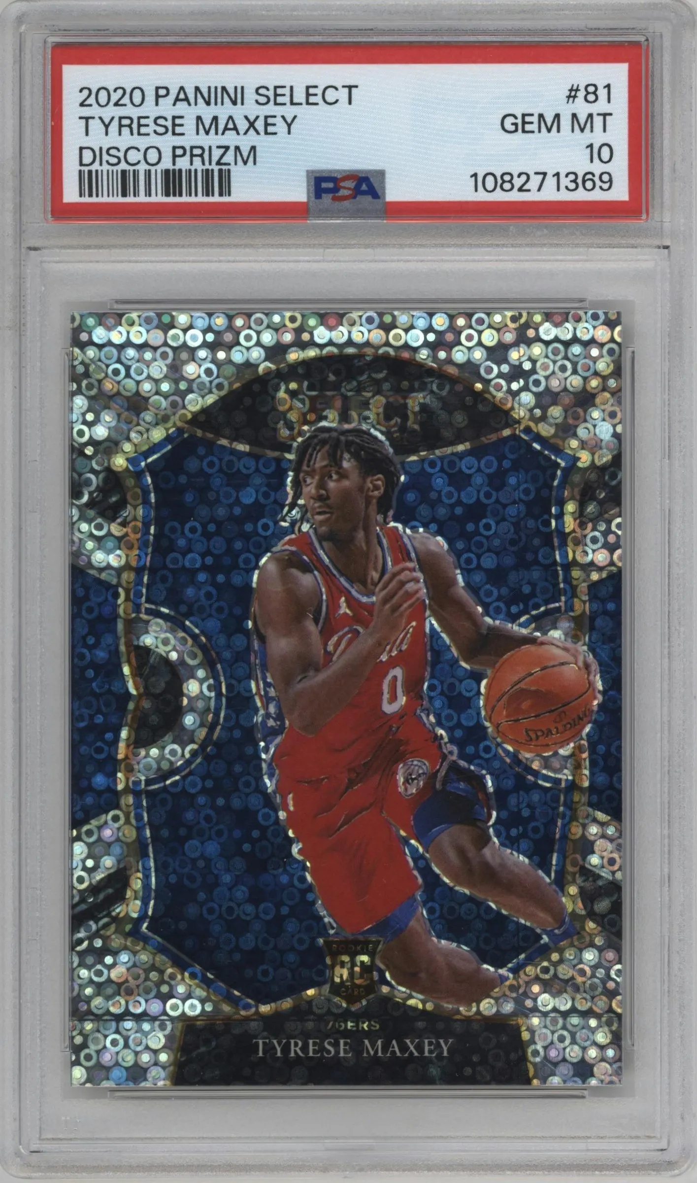 2020 Panini Select Tyrese Maxey Disco #81 PSA 10