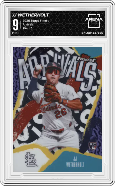 2026 Topps Finest Arrivals JJ Wetherholt #A-27 ARENA CLUB 9