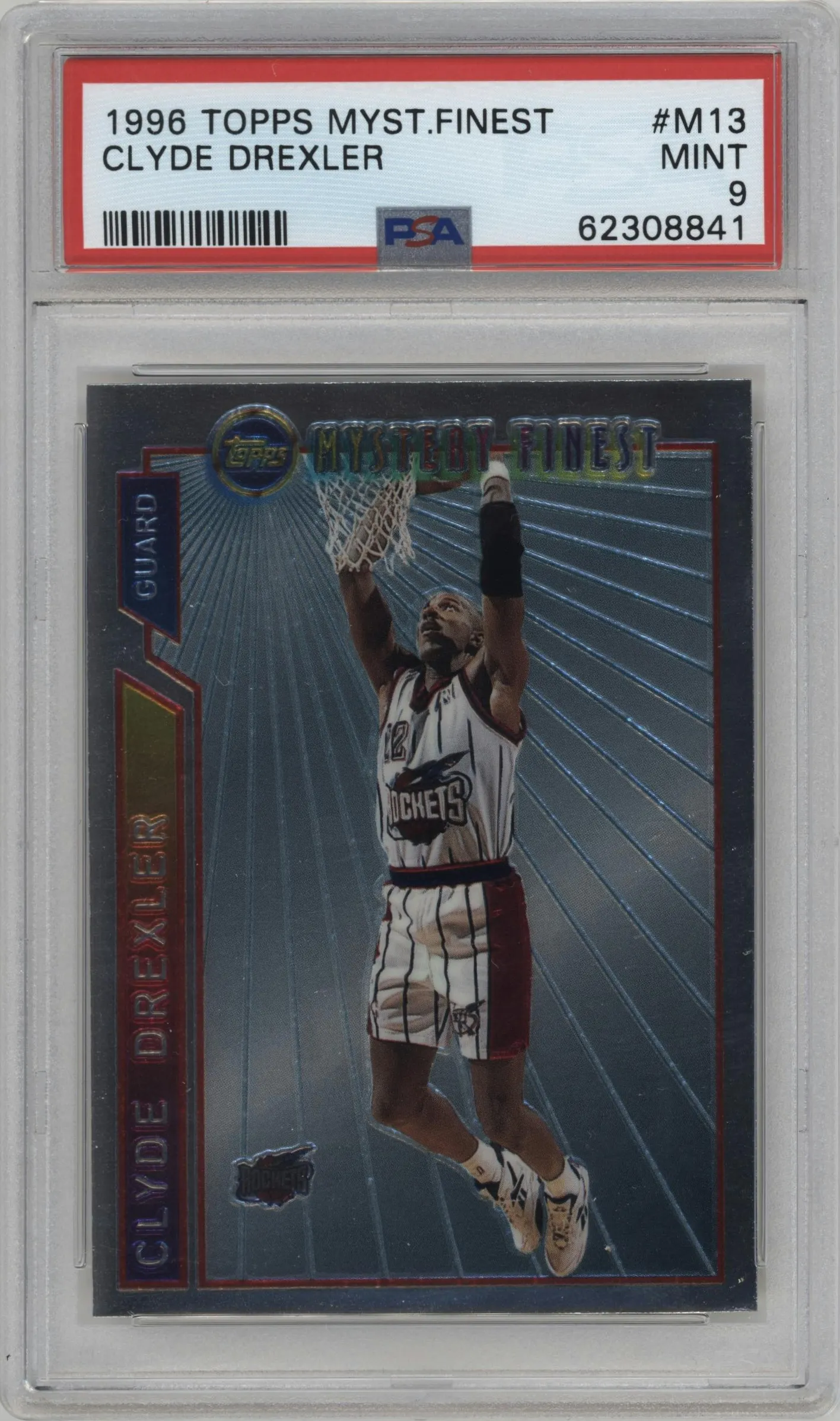 1996 Topps Finest Mystery Finest Clyde Drexler #M13 PSA 9