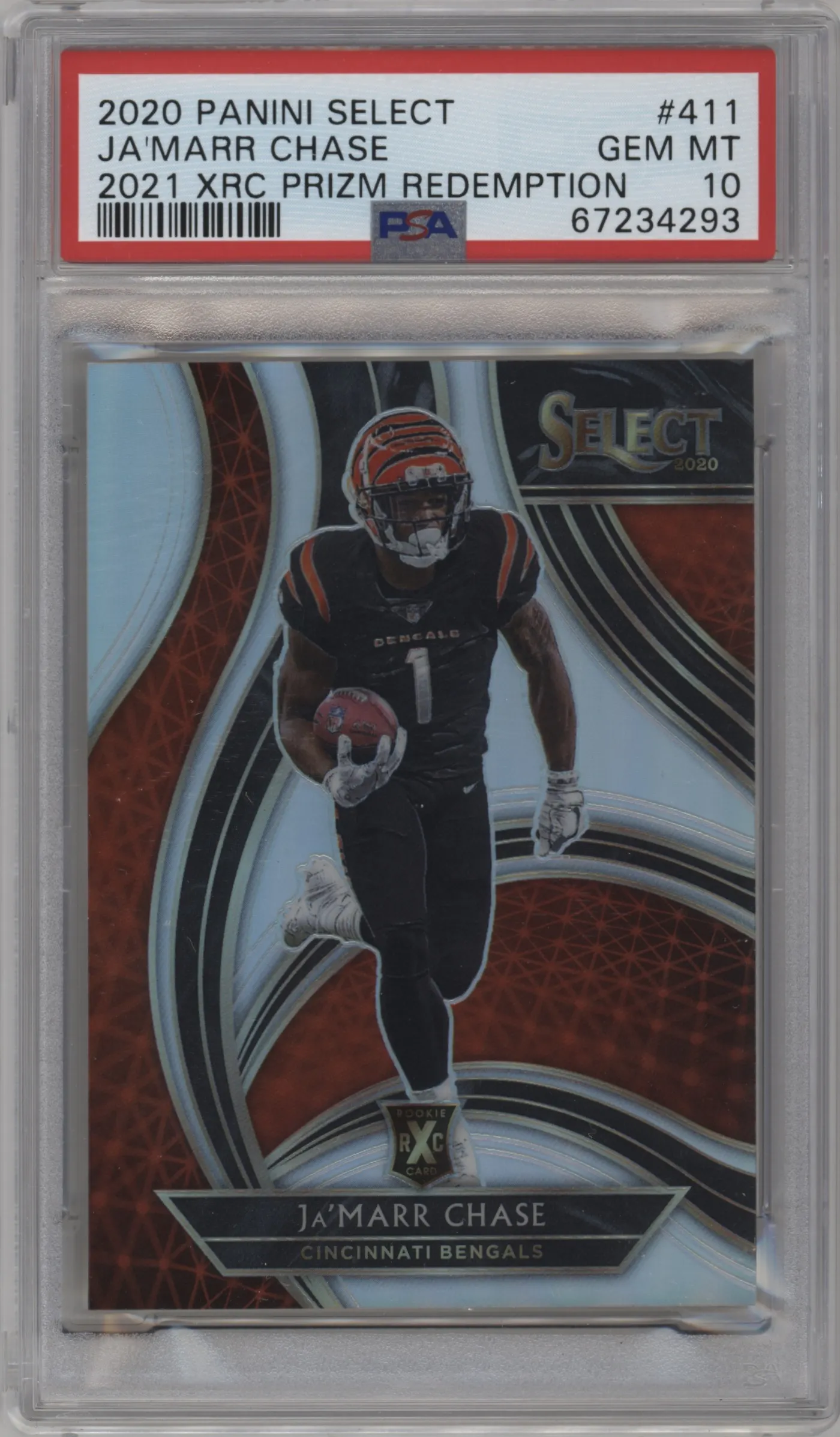 2020 Panini Select 2021 XRC Redemption Ja'Marr Chase #411 PSA 10