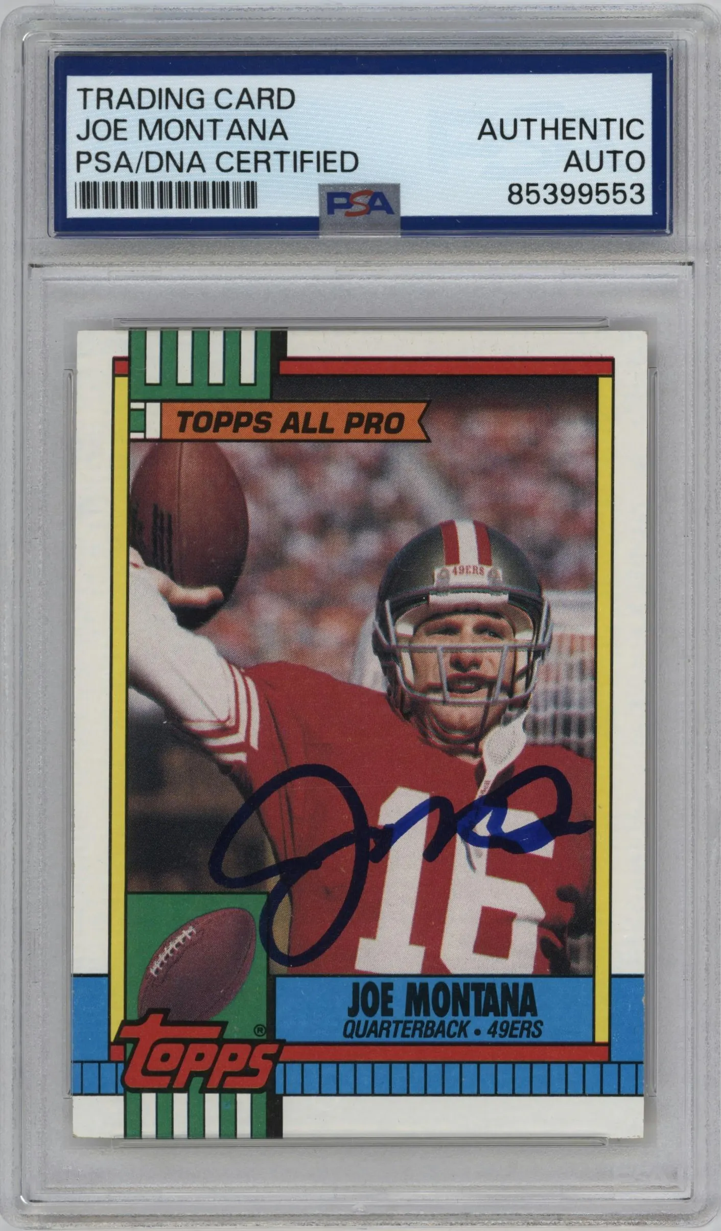 1990 Topps Joe Montana PSA AUTHENTIC #13 PSA