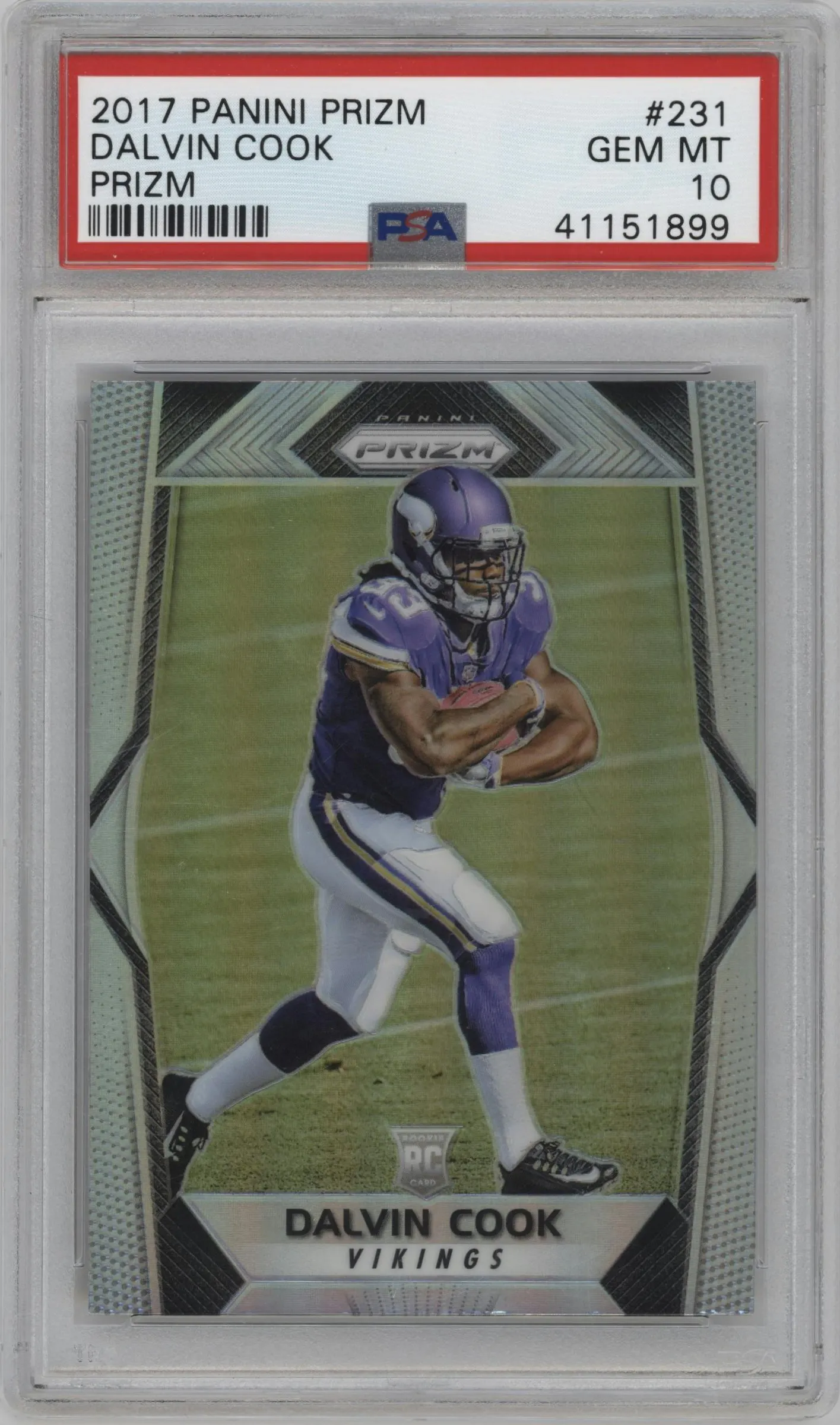 2017 Panini Prizm Dalvin Cook Prizm #231 PSA 10