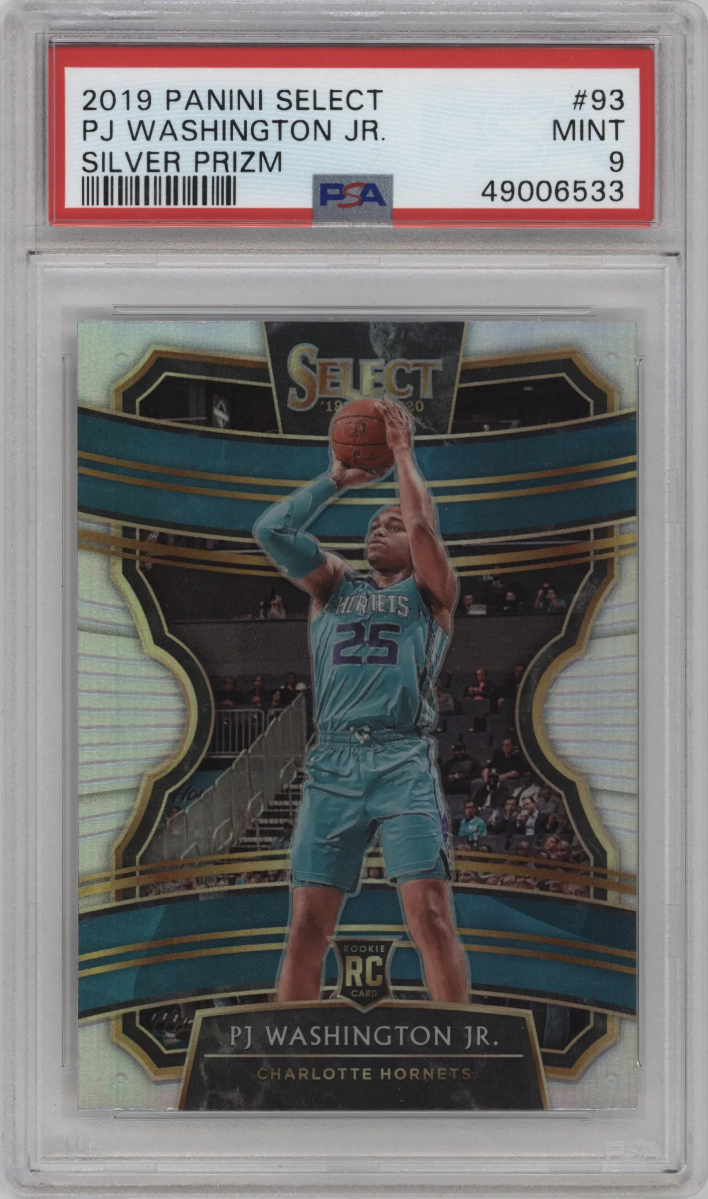 2019 Panini Select PJ Washington Jr. Silver Prizm PSA 9