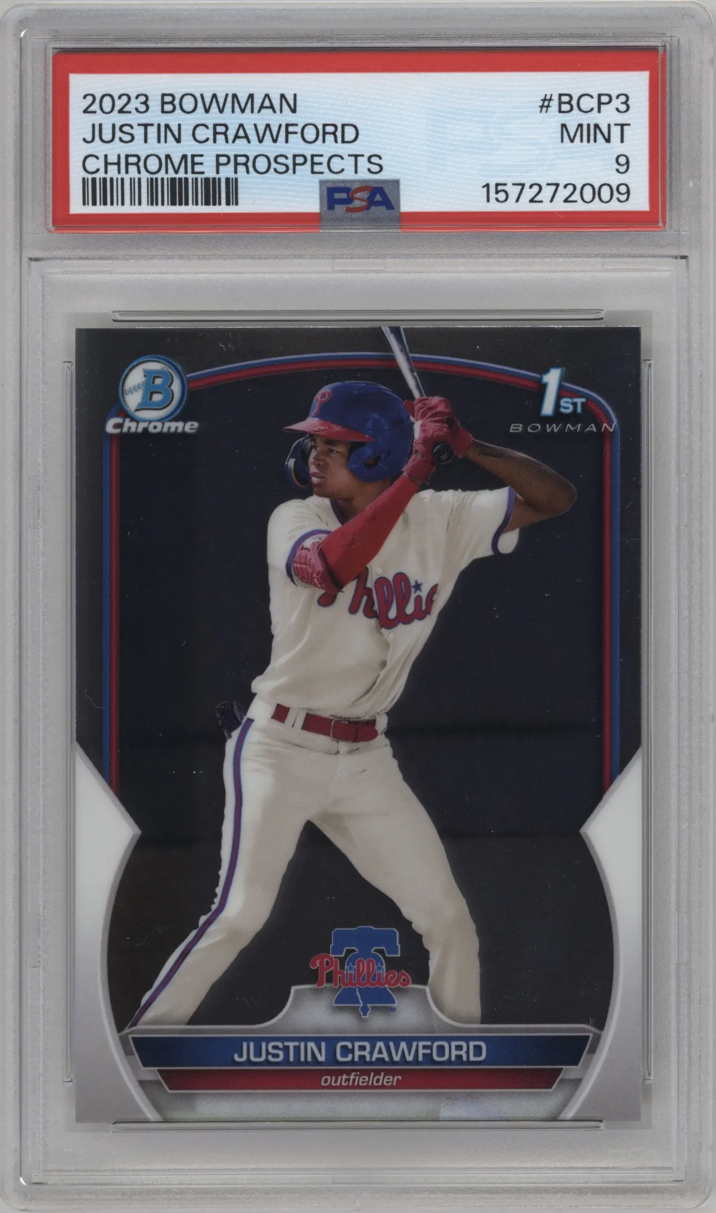 2023 Bowman Chr.Pros. Justin Crawford #BCP-3 PSA 9
