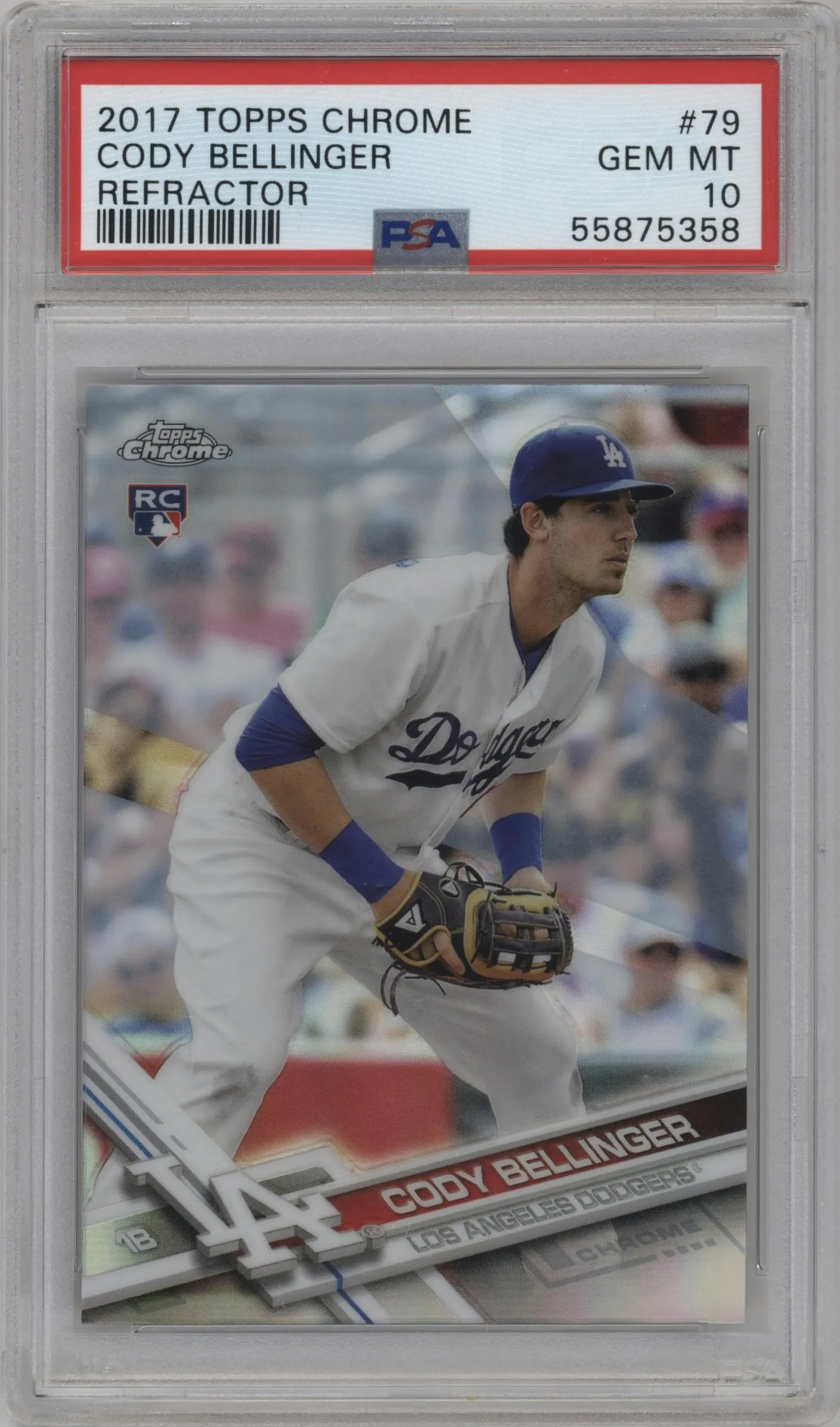 2017 Topps Chrome Cody Bellinger Refractor #79 PSA 10