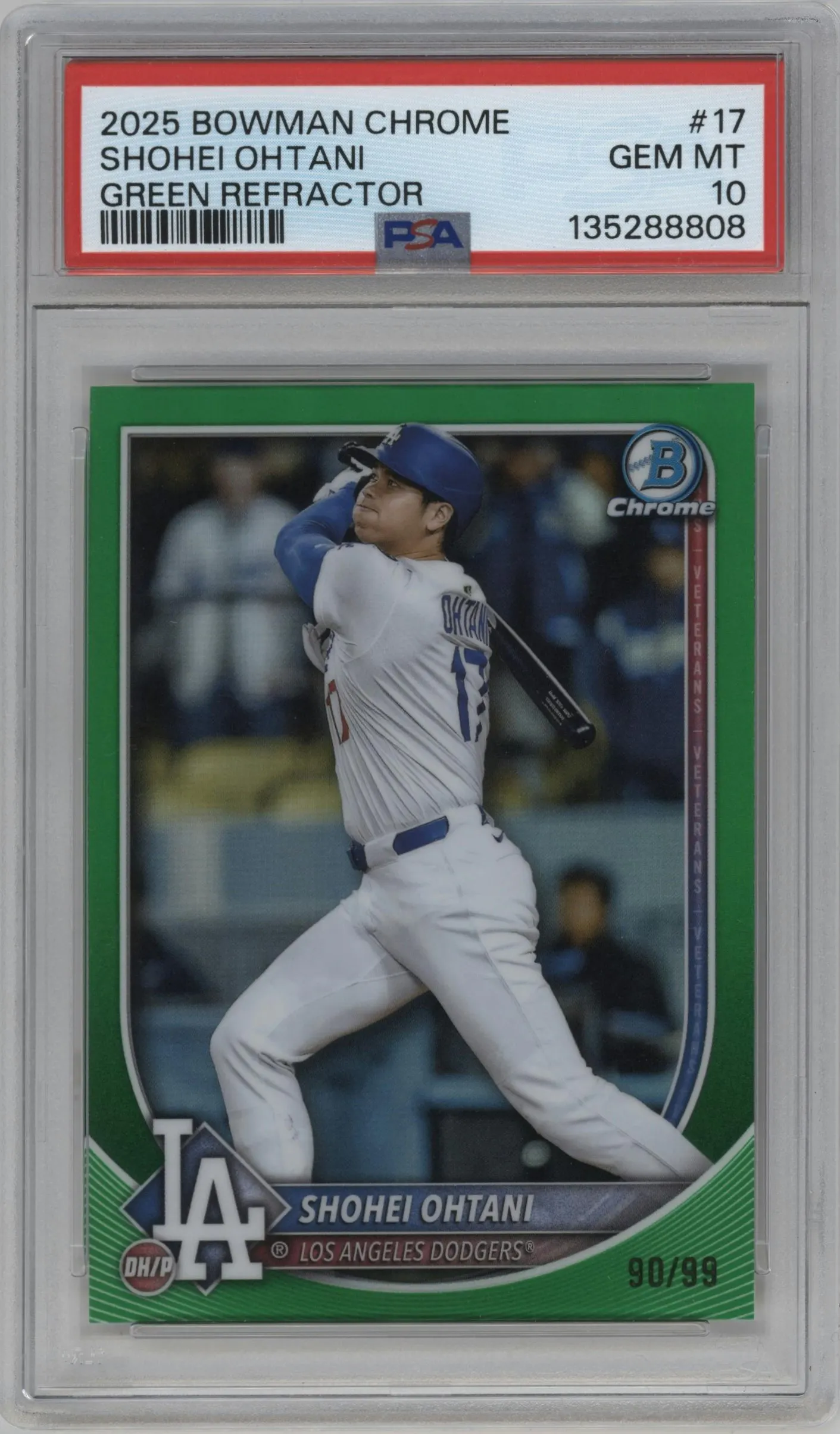 2025 Bowman Chrome Shohei Ohtani Green #17 PSA 10