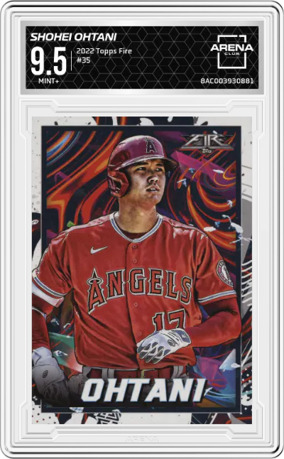 2022 Topps Fire Shohei Ohtani ARENA CLUB 9.5