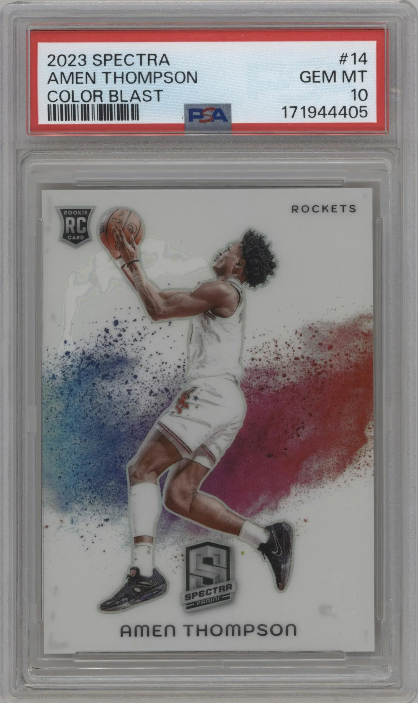 2023 Panini Spectra Color Blast Amen Thompson #14 PSA 10