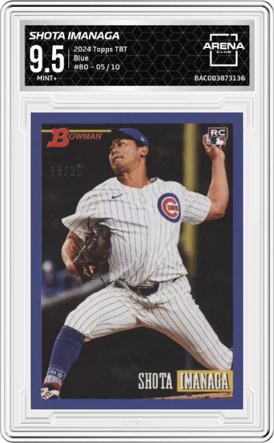 2024 Topps Throwback Thursday Shota Imanaga Blue #80 ARENA CLUB 9.5