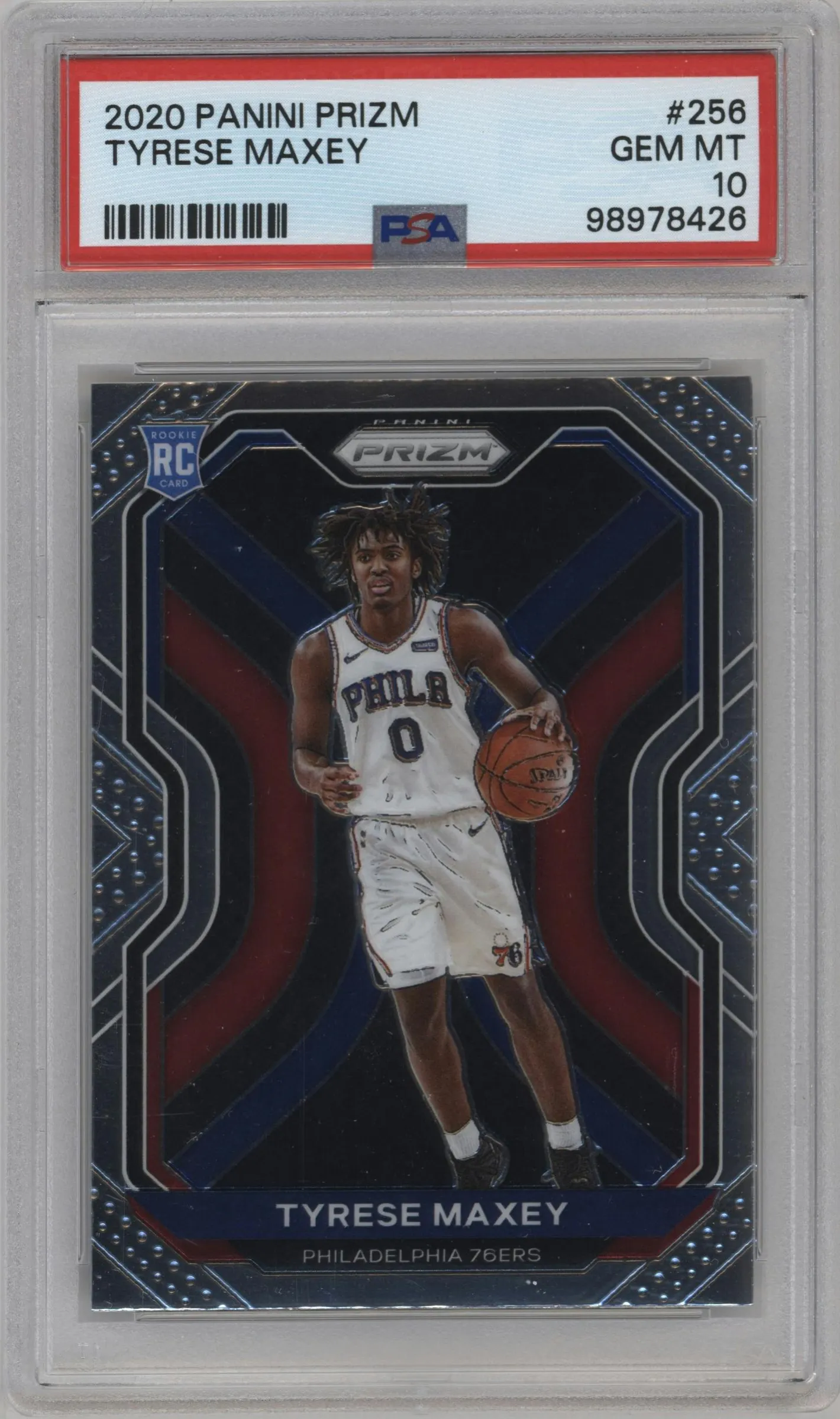 2020 Panini Prizm Tyrese Maxey #256 PSA 10