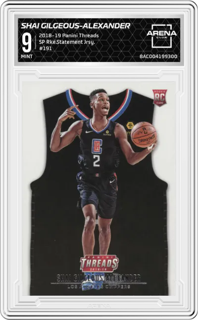 2018 Panini Threads SP Rke.Statement Jrsy. Shai Gilgeous-Alexander #191 ARENA CLUB 9