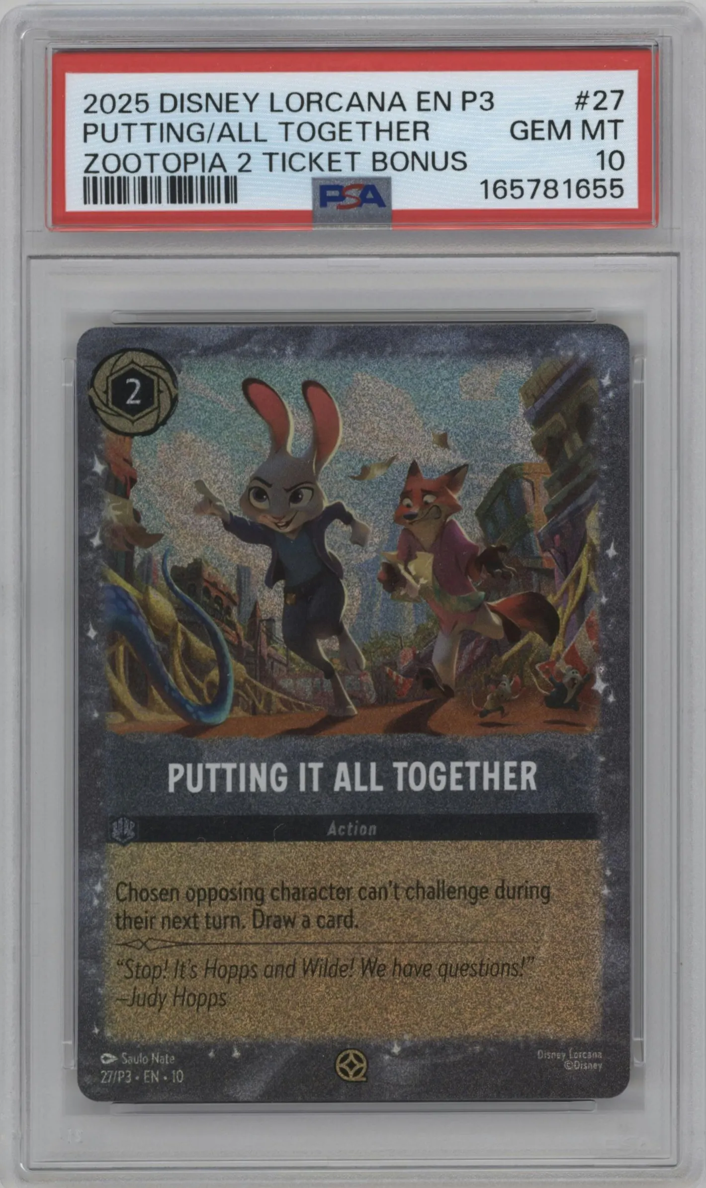 2025 Disney Lorcana Promo Set 3 Putting It All Together Movie Promo #27 PSA 10