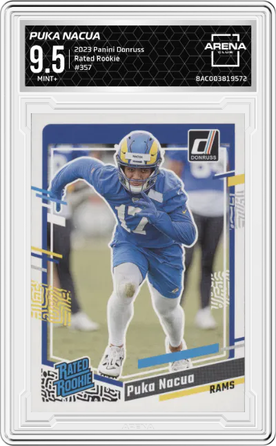2023 Panini Donruss Rated Rookie Puka Nacua #357 ARENA CLUB 9.5