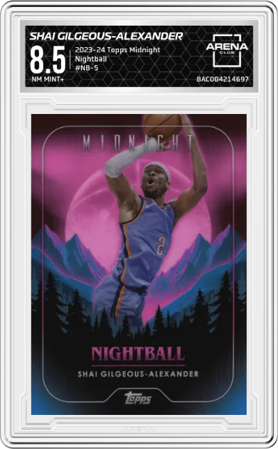 2023 Topps Midnight Nightball Shai Gilgeous-Alexander #NB-5 ARENA CLUB 8.5