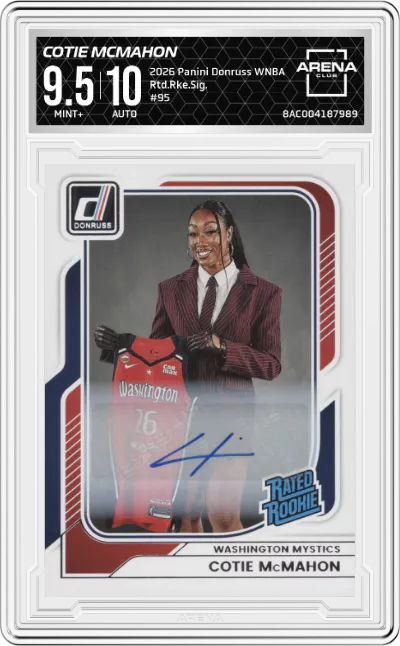 2026 Panini Donruss WNBA Rtd.Rke.Sig. Cotie McMahon #95 ARENA CLUB 9.5