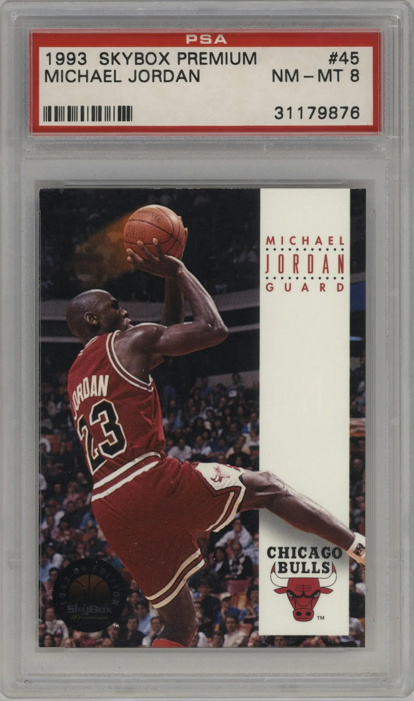 1993 SkyBox Premium Michael Jordan #45 PSA 8