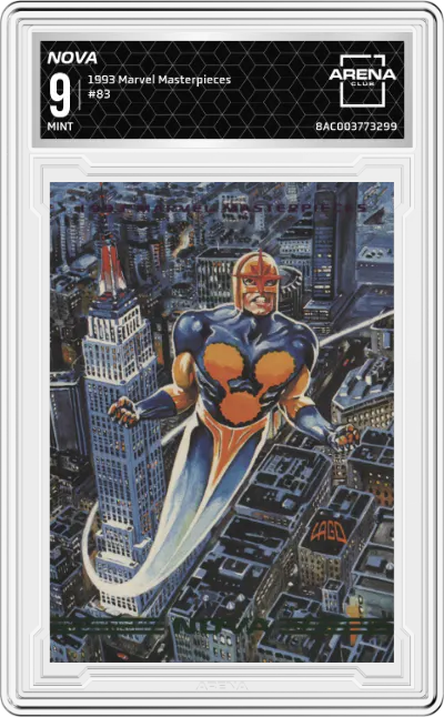 1993 SkyBox Marvel Masterpieces Nova #83 ARENA CLUB 9