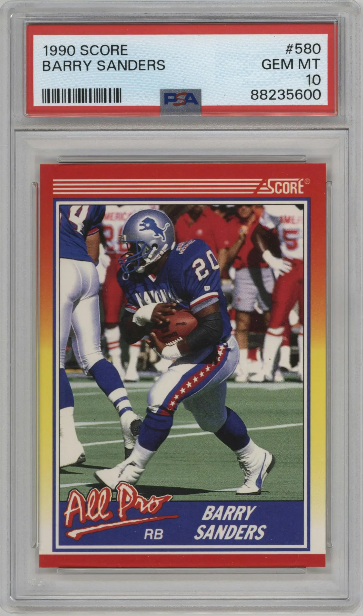 1990 Score Barry Sanders #580 PSA 10