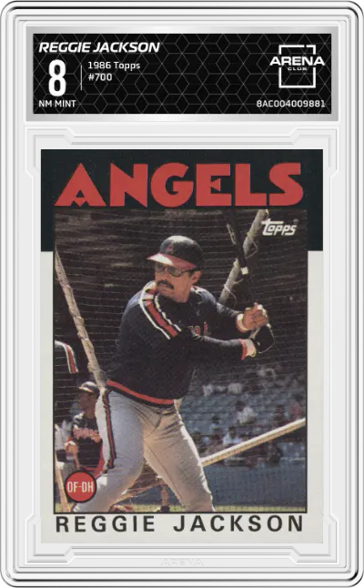 1986 Topps Reggie Jackson #700 ARENA CLUB 8