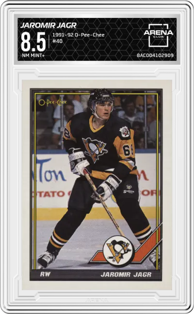 1991 O-Pee-Chee Jaromir Jagr #40 ARENA CLUB 8.5