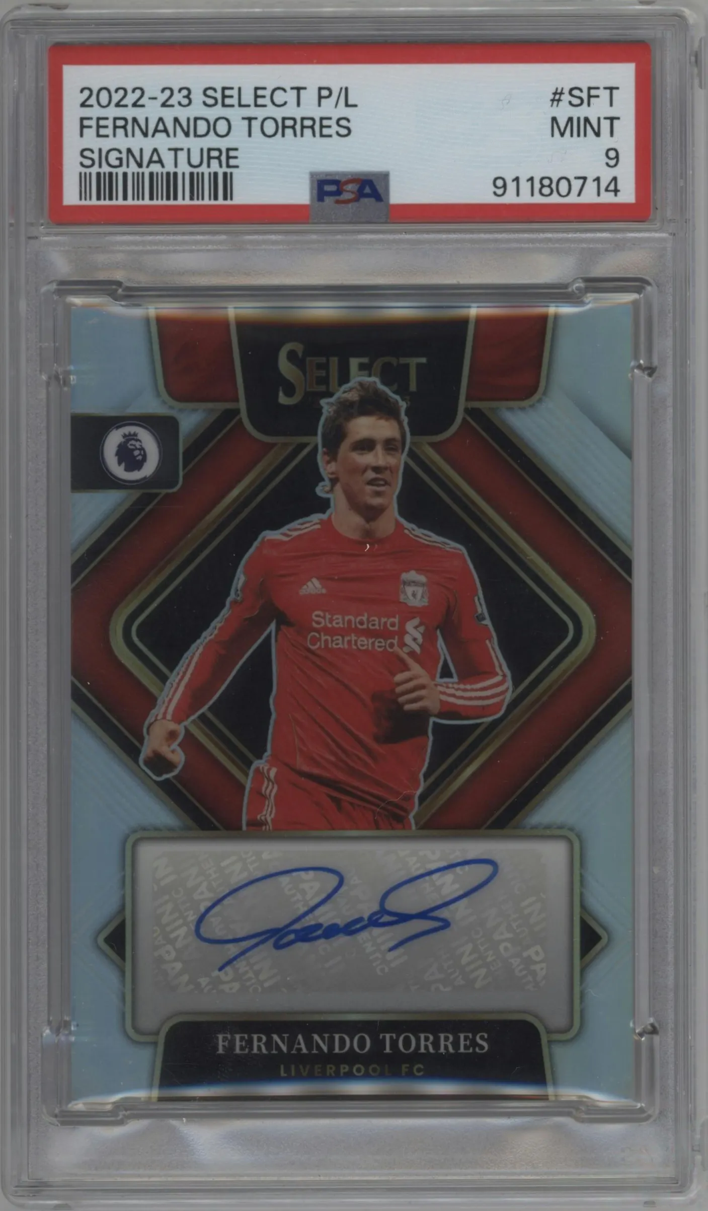 2022 Panini Select Premier League Sig. Fernando Torres #S-FT PSA 9