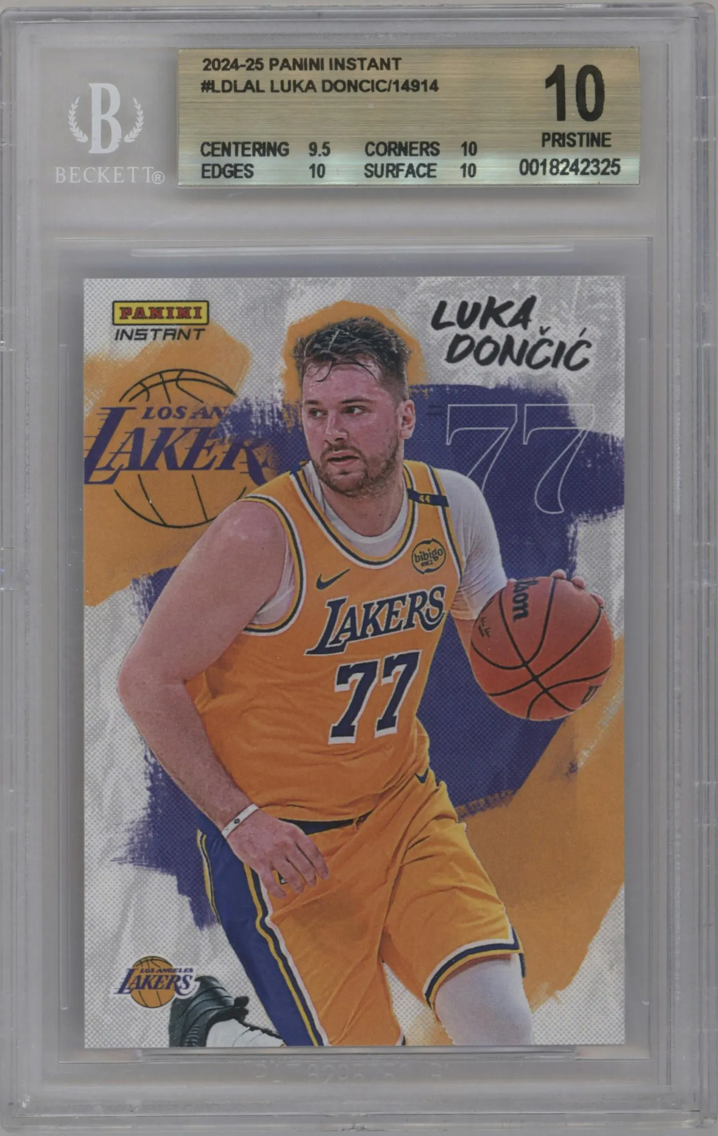 2024 Panini Instant NBA Lakers Debut Luka Doncic #LD-LAL BGS 10