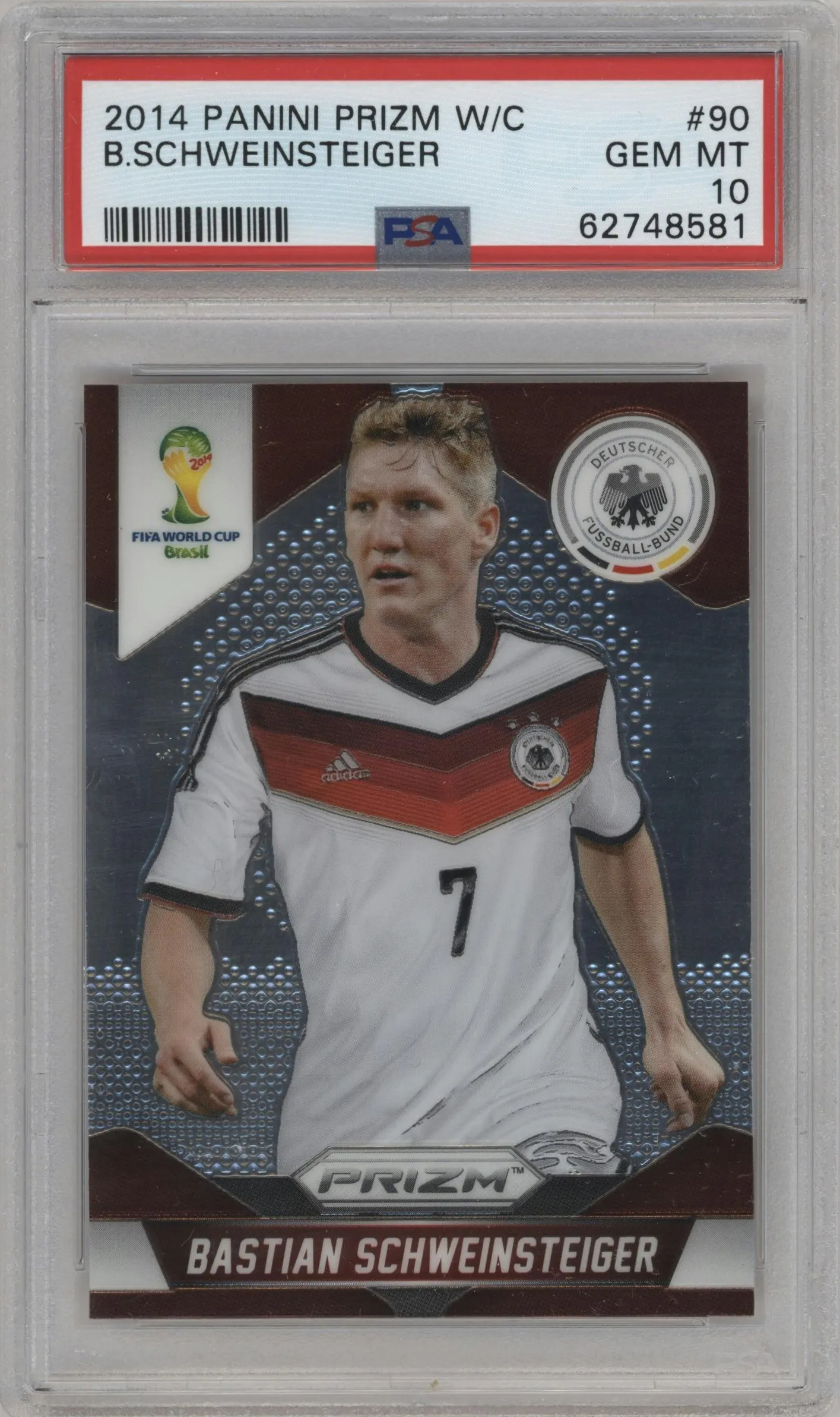 2014 Panini Prizm World Cup Germany Bastian Schweinsteiger #90 PSA 10
